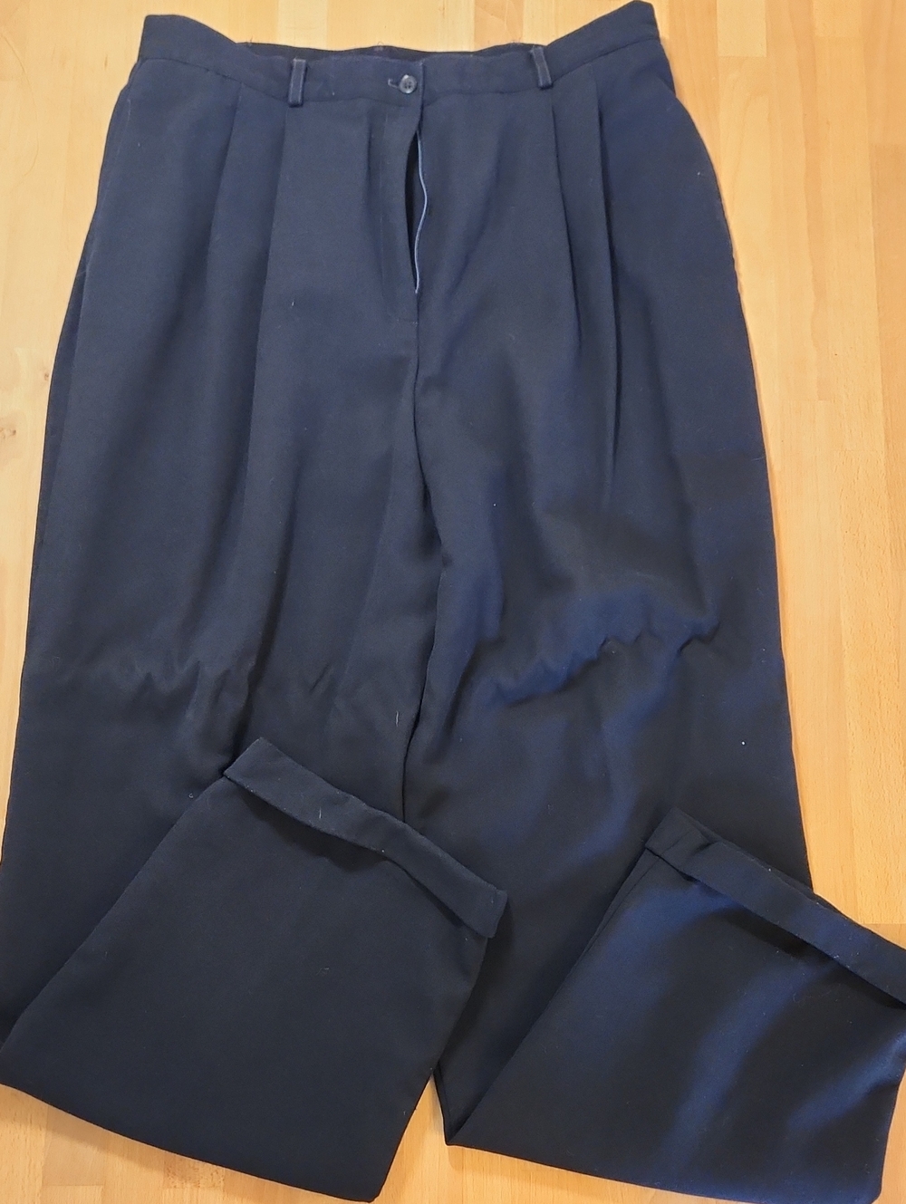 Ralph Lauren Navy Pleated Dress Pants